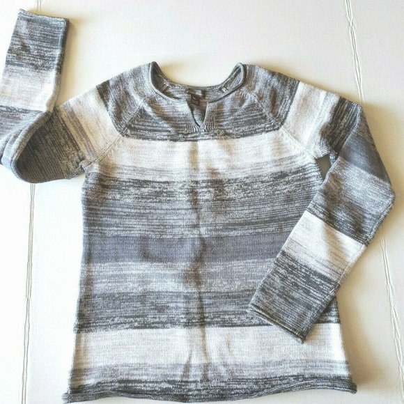 SWEATER EDDIE BAUER Women Size XS Grey Striped Warm Soft Great Condition - Picture 7 of 10